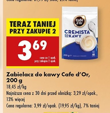 Zabielacz do kawy Cafe d'or promocja