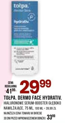Serum Tołpa Dermo Face Hydrativ nawilżające serum-booster głęboko nawilżające promocja w Drogerie Natura