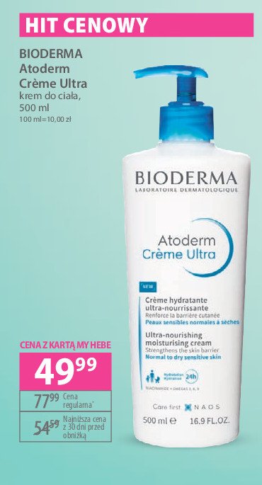 Krem do ciała ultra Bioderma atoderm promocja