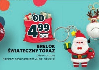 Brelok świąteczny Topaz różne rodzaje promocja w Stokrotka
