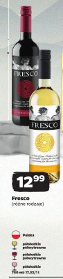 Wino Fresco (różne rodzaje) półsłodkie półwytrawne 750 ml promocja w Netto