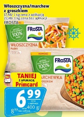 Warzywa Włoszczyzna/marchew z groszkiem Frosta promocja w Prim Market