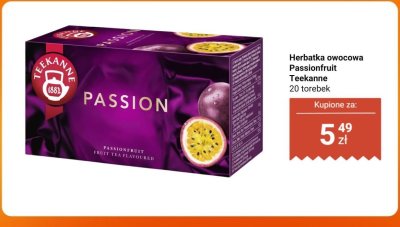 Herbatka owocowa Passionfruit Teekanne 20 torebek promocja w Biedronka