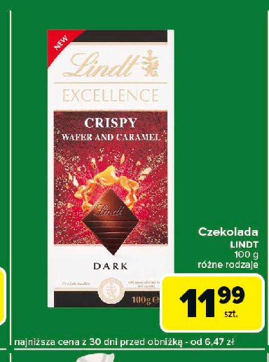 Czekolada crispy wafer Lindt excellence promocja