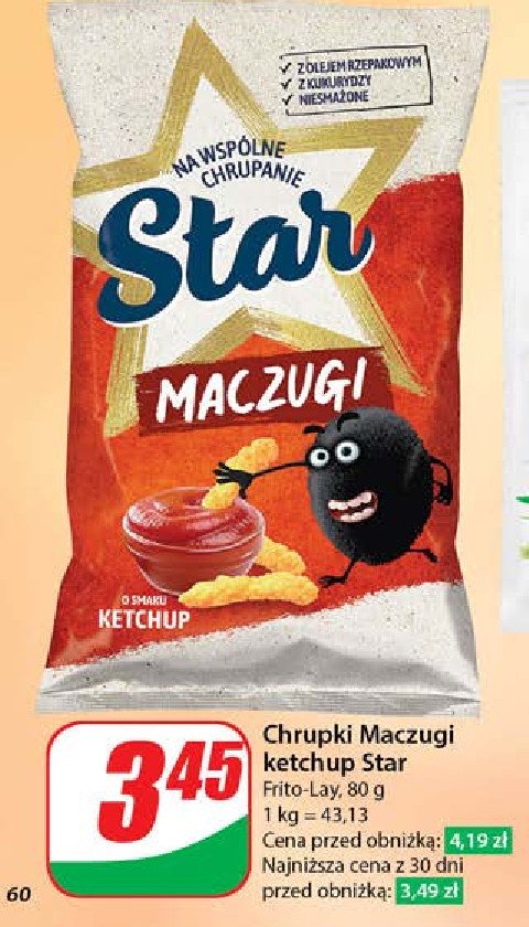 Chrupki maczugi ketchupowe Mr. snaki maczugi Star promocja