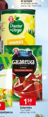 Ananas kawałki w syropie promocja w Leclerc