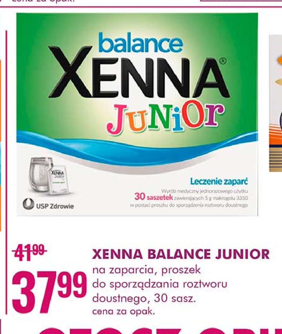 Lek na zaparacia Xenna balance junior promocja