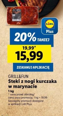 Steki z nogi kurczaka w marynacie Grill and fun promocja
