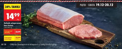 Schab wieprzowy bez kości promocja w Biedronka