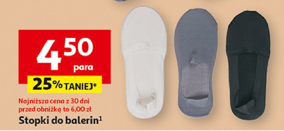 Stopki do balerin Auchan inextenso promocja