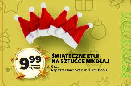 Etui na sztućce świąteczne promocja w Stokrotka