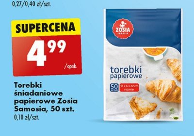 Torebki śniadaniowe papierowe Zosia samosia promocja