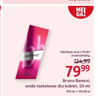 Woda toaletowa Bruno banani pure woman promocja