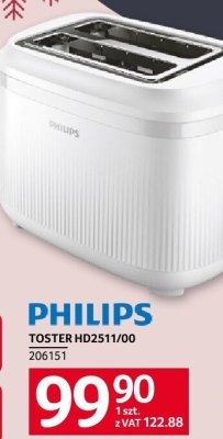 Toster PHILIPS HD2511/00 promocja w Selgros