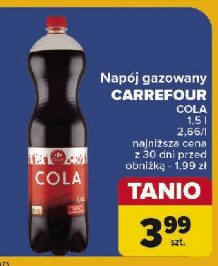Nap贸j cola Carrefour promocja