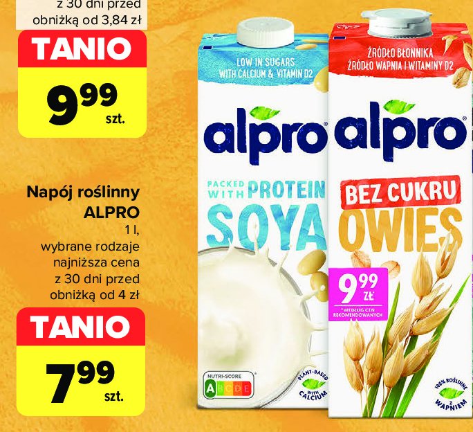 Napój sojowy Alpro soya promocja