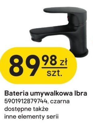 Bateria umywalkowa Ibra czarna promocja w Castorama