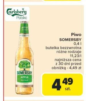 Piwo Somersby promocja w Carrefour