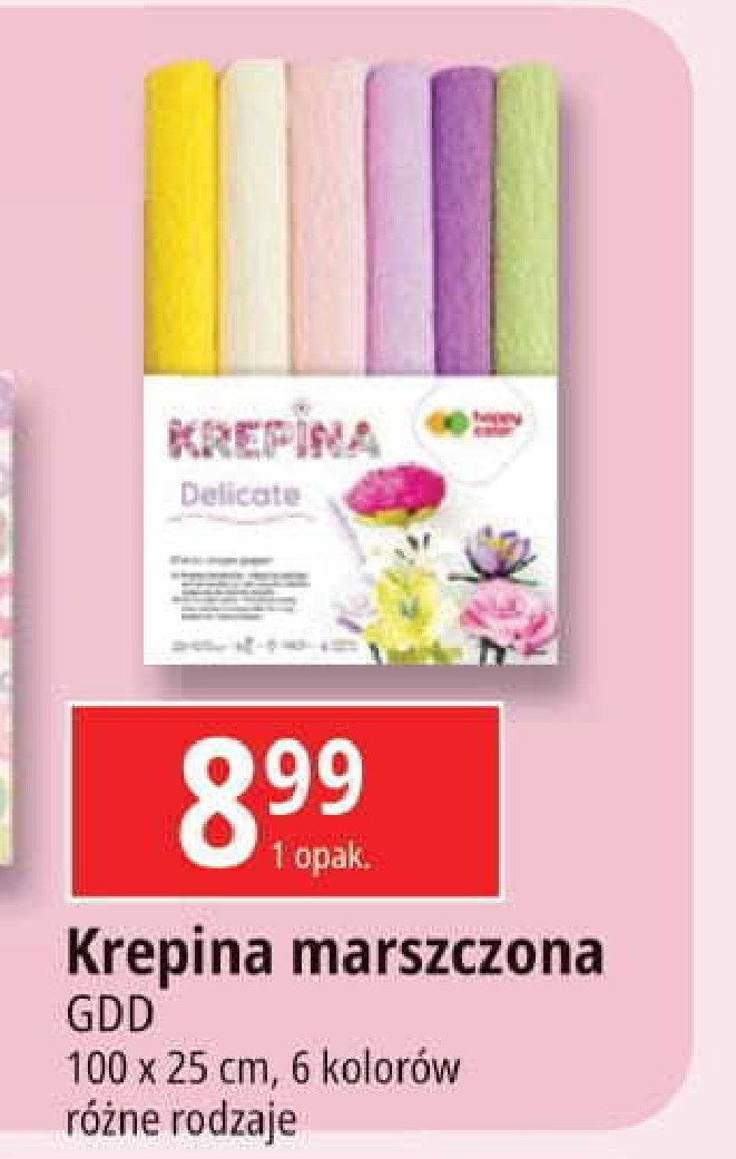 Krepina 100 x 25 cm HAPPY COLOR promocja