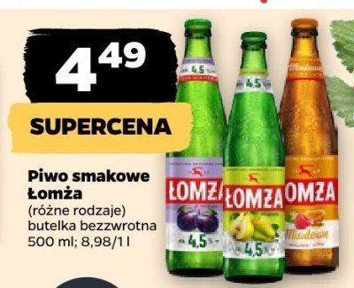 Piwo smakowe Łomża, różne rodzaje promocja w Netto