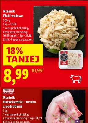 Rzeźnik Flaki wołowe 500g promocja w Lidl