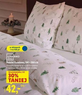 Pościel flanelowa 140 x 200 cm promocja w Lidl