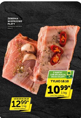 Żeberka wieprzowe płaty promocja w Groszek