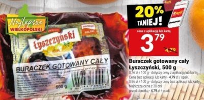 Buraczek gotowany cały Łyszczyński, 500 g promocja w Twój Market