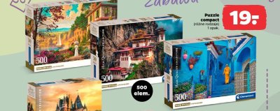 Puzzle compact różne rodzaje 500 elem. promocja w Netto