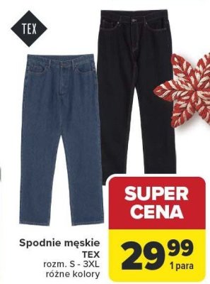Spodnie męskie TEX różne kolory promocja w Carrefour