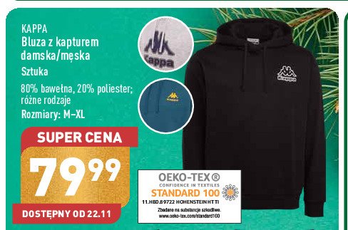 Bluza z kapturem damska m-xl Kappa promocja w Woolworth