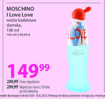 Woda toaletowa Moschino i love love promocja