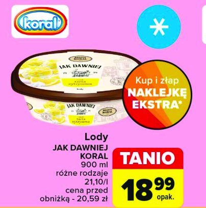 Lody o smaku tarty cytrynowej Bracia koral lody jak dawniej promocja