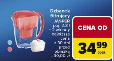 Dzbanek jasper 2.8 l + 2 wk艂ady b25 maxfor Aquaphor promocja