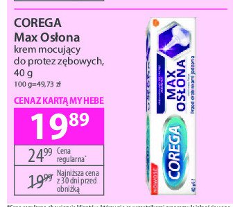 Klej mocujący do protez Corega max osłona promocja