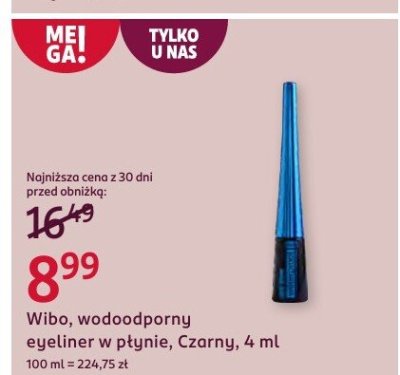 Wodoodporny eyeliner w płynie czarny promocja w Rossmann