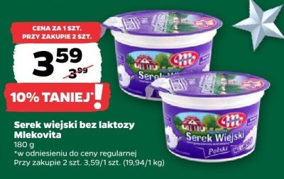 Serek wiejski bez laktozy Mlekovita promocja w Netto