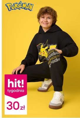 Spodnie dresowe chłopięce Pokémon czarne promocja w Pepco