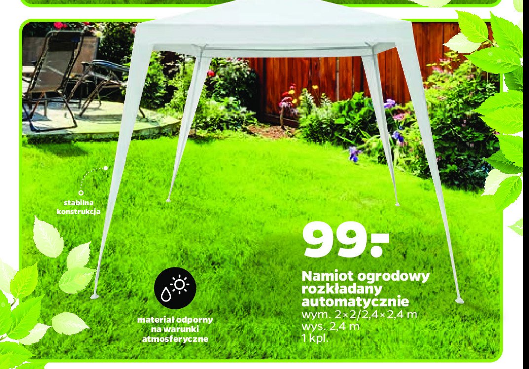Pawilon ogrodowy automatycznie rozk艂adany promocja