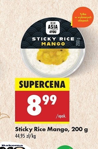 Sticky rice mango Asia 4you promocja w Biedronka