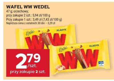 Wafel WW Wedel orzechowy promocja w Stokrotka