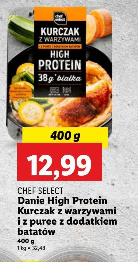 Danie high protein kurczak z warzywami Chef select promocja