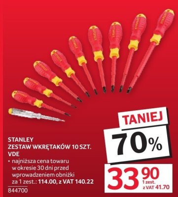 Zestaw wkrętaków STANLEY 10 szt. VDE promocja w Selgros