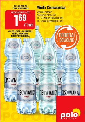Woda Cisowianka promocja w POLOmarket
