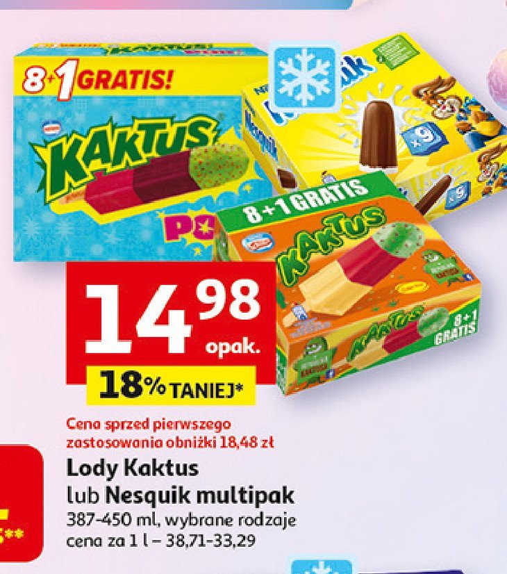 Lody cytrynowo-truskawkowe Nestle kaktus promocja
