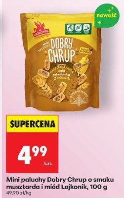 Mini paluchy Dobry Chrup o smaku musztarda i miód 100 g promocja w Biedronka