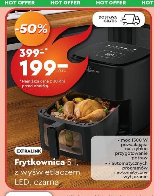 Frytkownica 5 l 1500 w Extralink promocja
