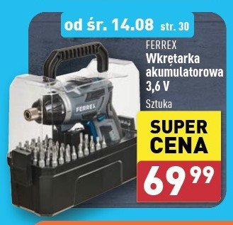 Wiertarko-wkrętarka akumulatorowa Ferrex promocja