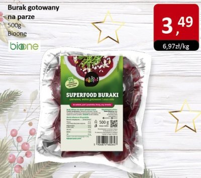 Burak gotowany na parze Bioone promocja w Market Point