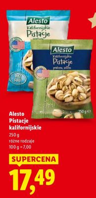 Pistacje Alesto Pistacje kalifornijskie promocja w Lidl